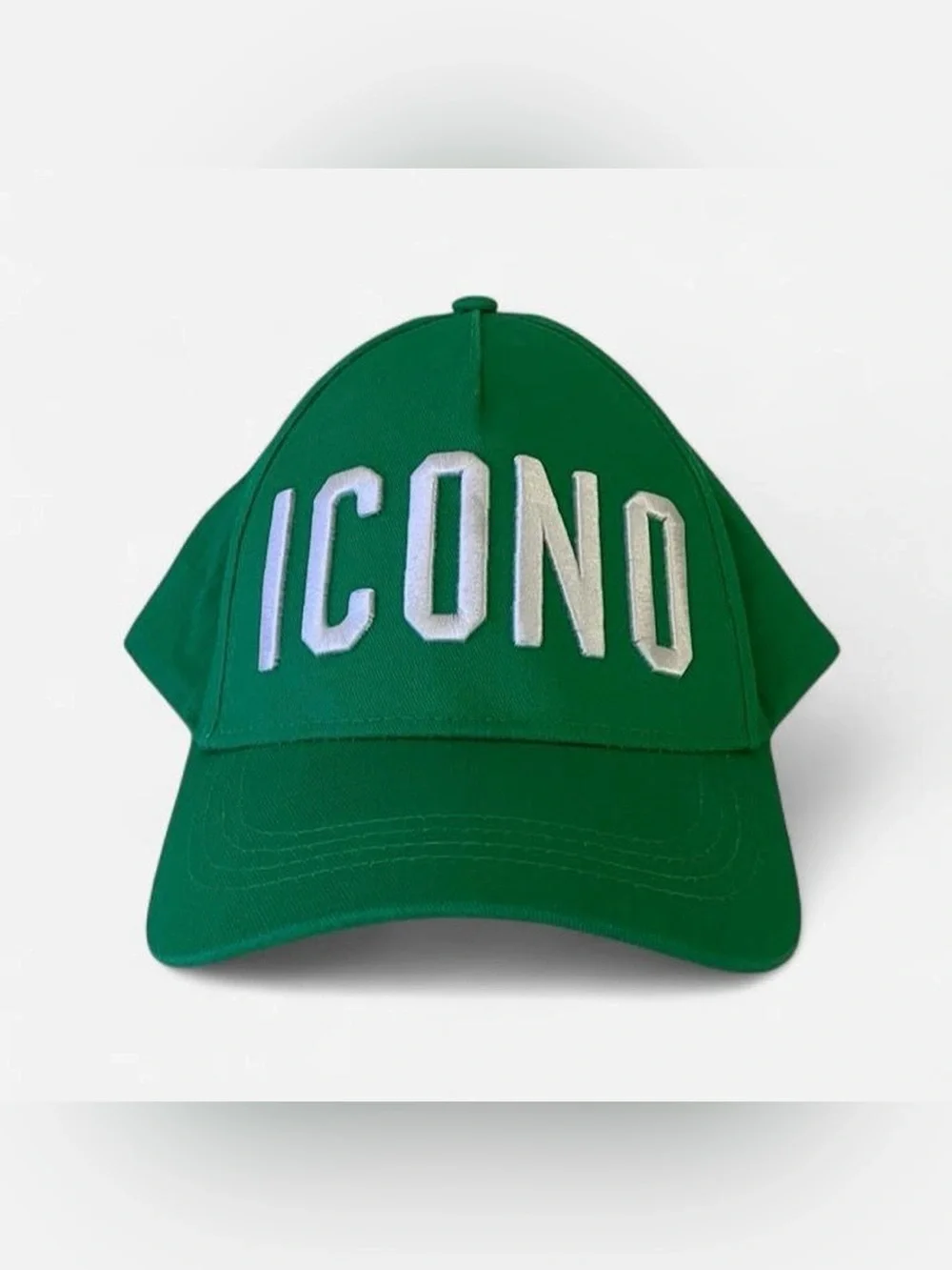 Pull&Bear Green Snapback Cap with White Tag Detail